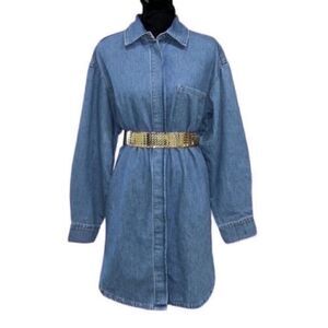 H&M Denim Blue Oversized Dress (Size XS)
